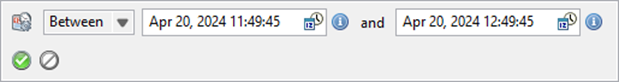 Date/Time Filter Popup Dialog